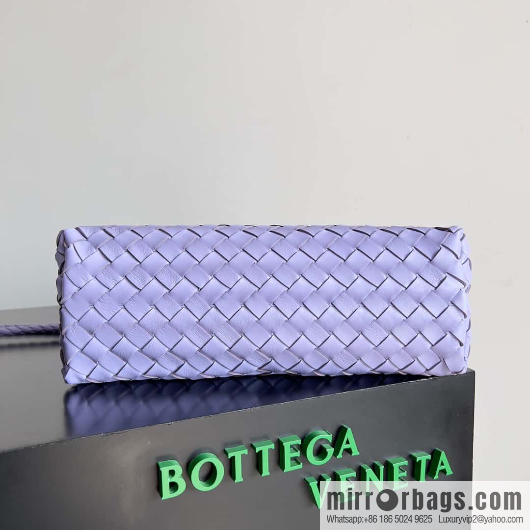 Bottega Veneta's new horizontal Andiamond handbag, model number: 754990 crystal purple.