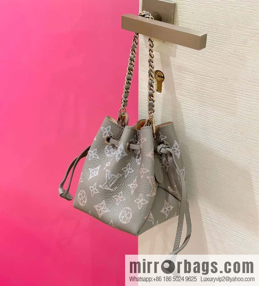 [Original order boutique] M82731 light gray, full leather mini bucket bag series Pico Bella bucket bag gray/gradual change (cut-out)