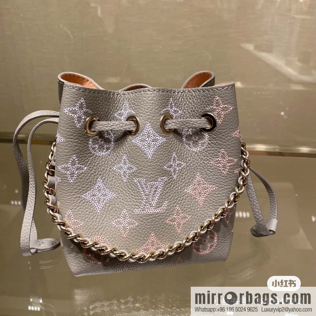 [Original order boutique] M82731 light gray, full leather mini bucket bag series Pico Bella bucket bag gray/gradual change (cut-out)