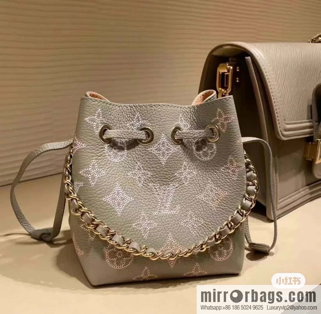 [Original order boutique] M82731 light gray, full leather mini bucket bag series Pico Bella bucket bag gray/gradual change (cut-out)