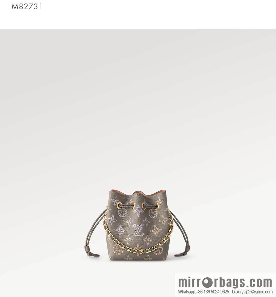 [Original order boutique] M82731 light gray, full leather mini bucket bag series Pico Bella bucket bag gray/gradual change (cut-out)