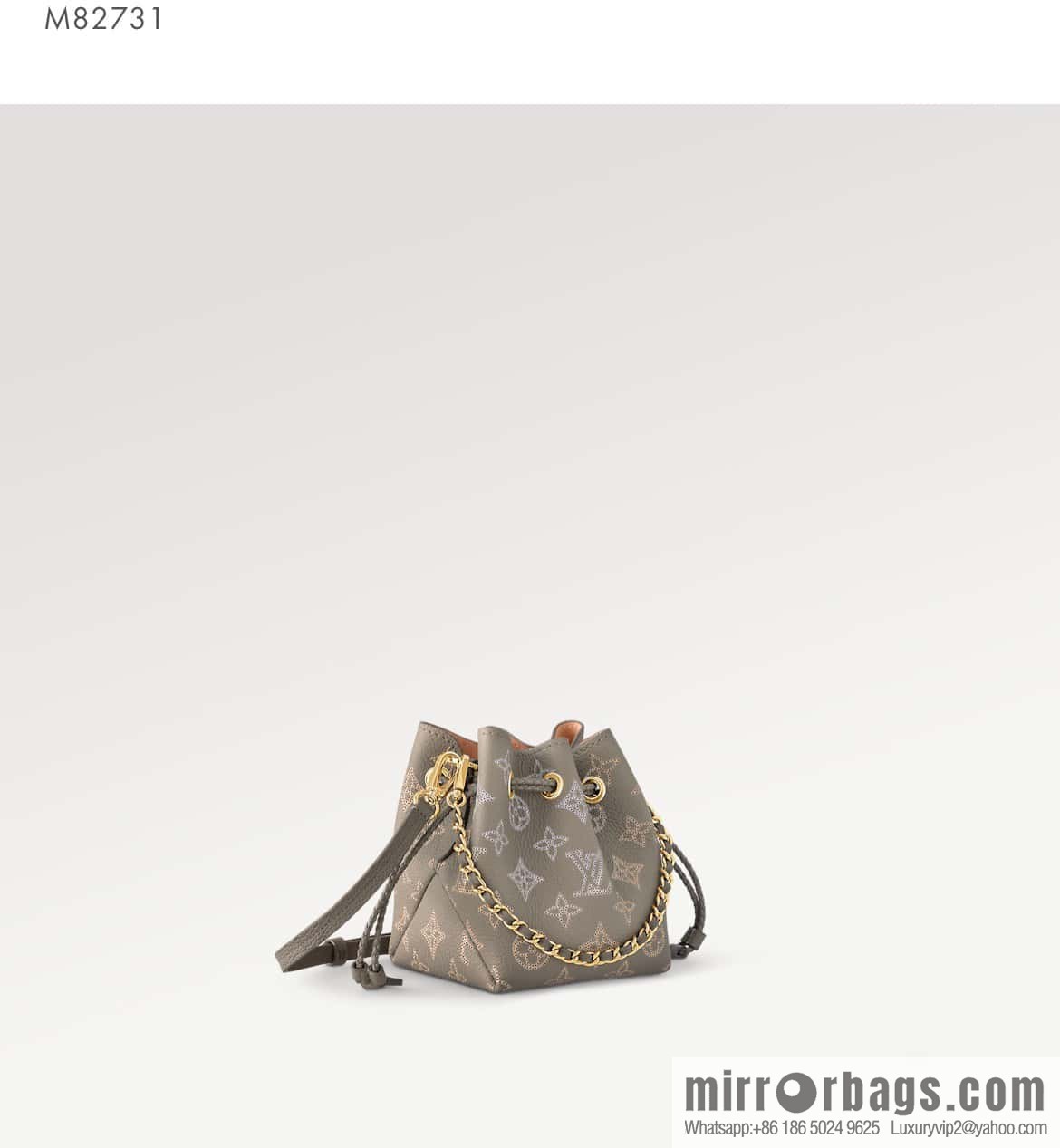 [Original order boutique] M82731 light gray, full leather mini bucket bag series Pico Bella bucket bag gray/gradual change (cut-out)