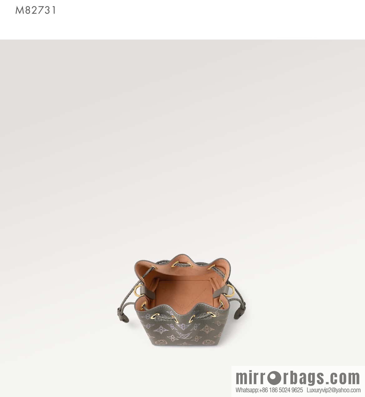 [Original order boutique] M82731 light gray, full leather mini bucket bag series Pico Bella bucket bag gray/gradual change (cut-out)