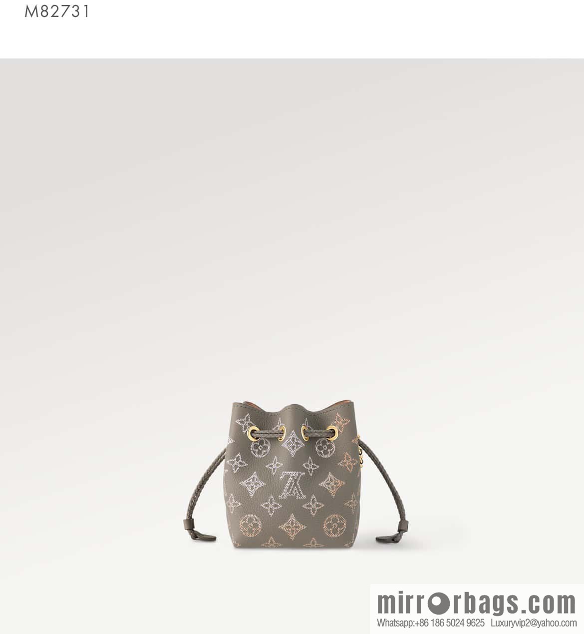 [Original order boutique] M82731 light gray, full leather mini bucket bag series Pico Bella bucket bag gray/gradual change (cut-out)