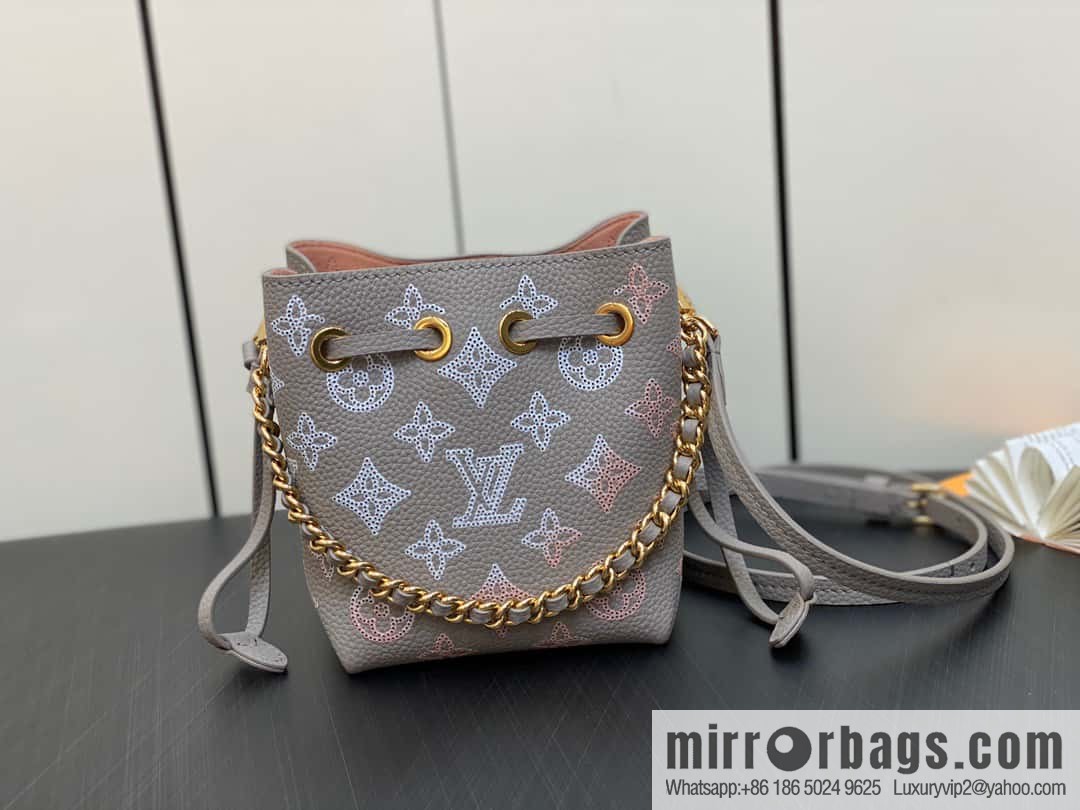 [Original order boutique] M82731 light gray, full leather mini bucket bag series Pico Bella bucket bag gray/gradual change (cut-out)