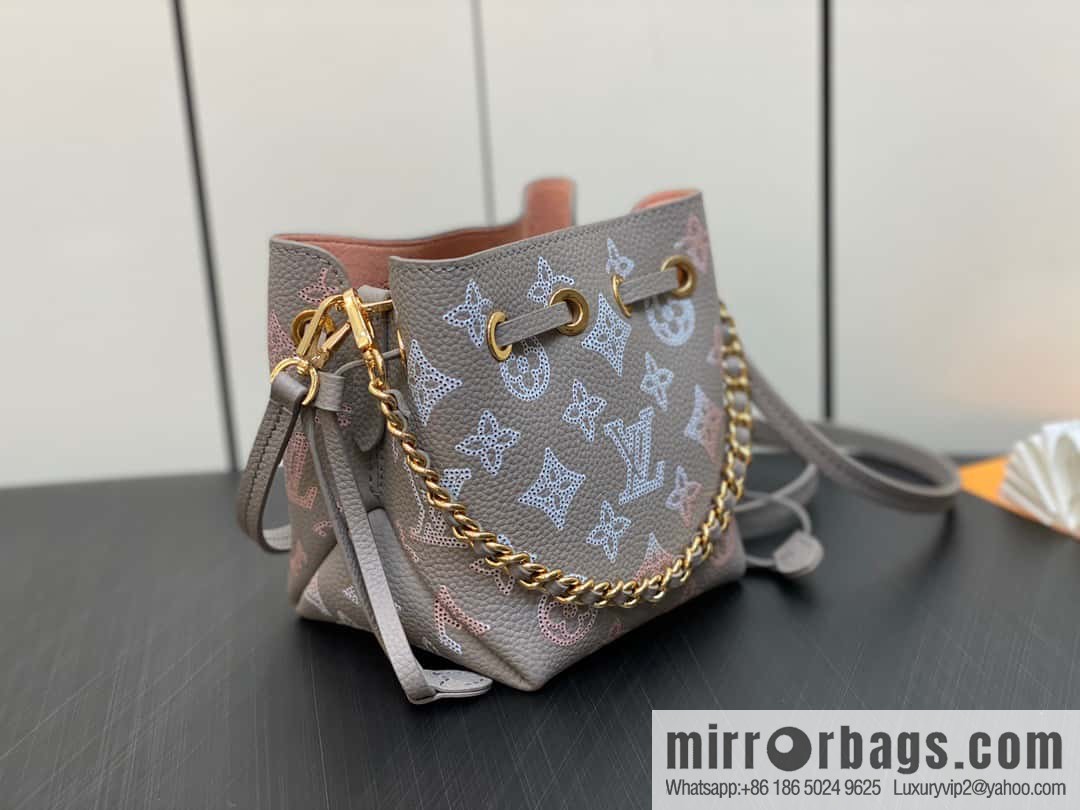 [Original order boutique] M82731 light gray, full leather mini bucket bag series Pico Bella bucket bag gray/gradual change (cut-out)