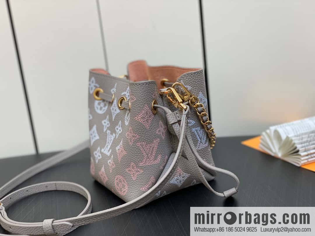 [Original order boutique] M82731 light gray, full leather mini bucket bag series Pico Bella bucket bag gray/gradual change (cut-out)