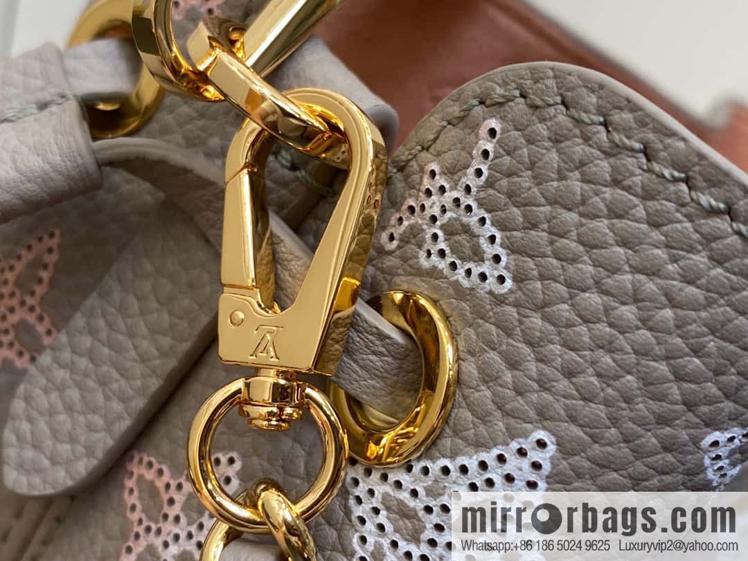 [Original order boutique] M82731 light gray, full leather mini bucket bag series Pico Bella bucket bag gray/gradual change (cut-out)