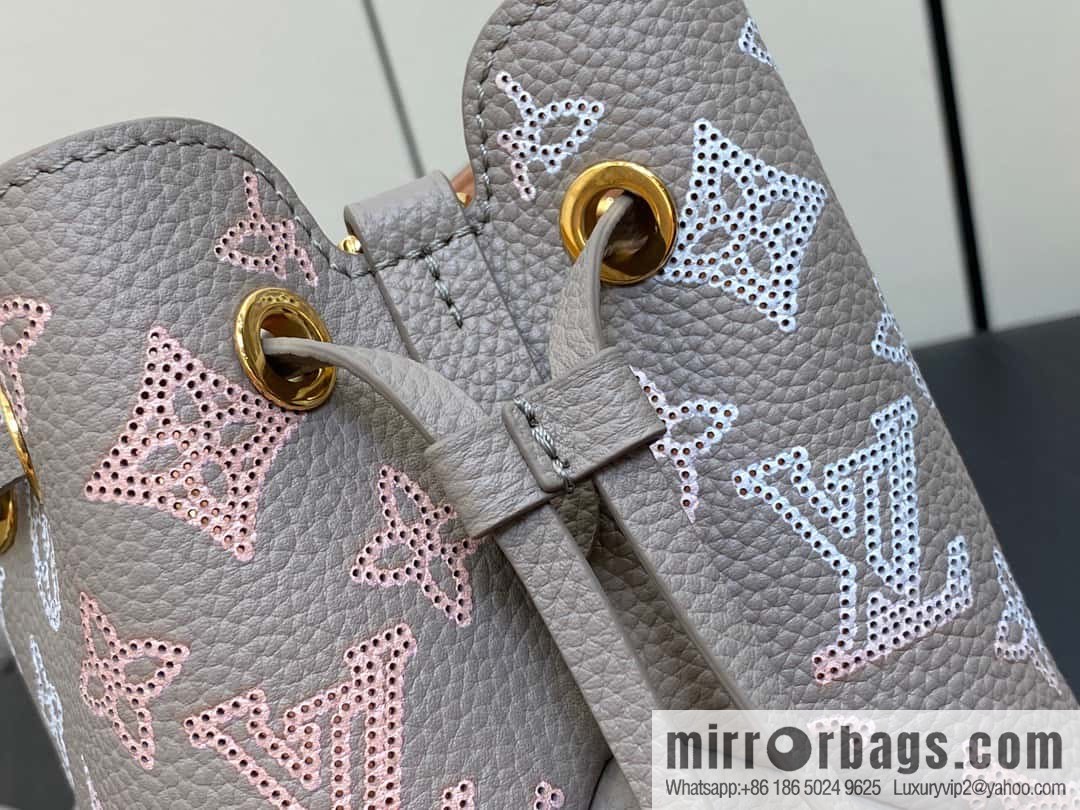 [Original order boutique] M82731 light gray, full leather mini bucket bag series Pico Bella bucket bag gray/gradual change (cut-out)
