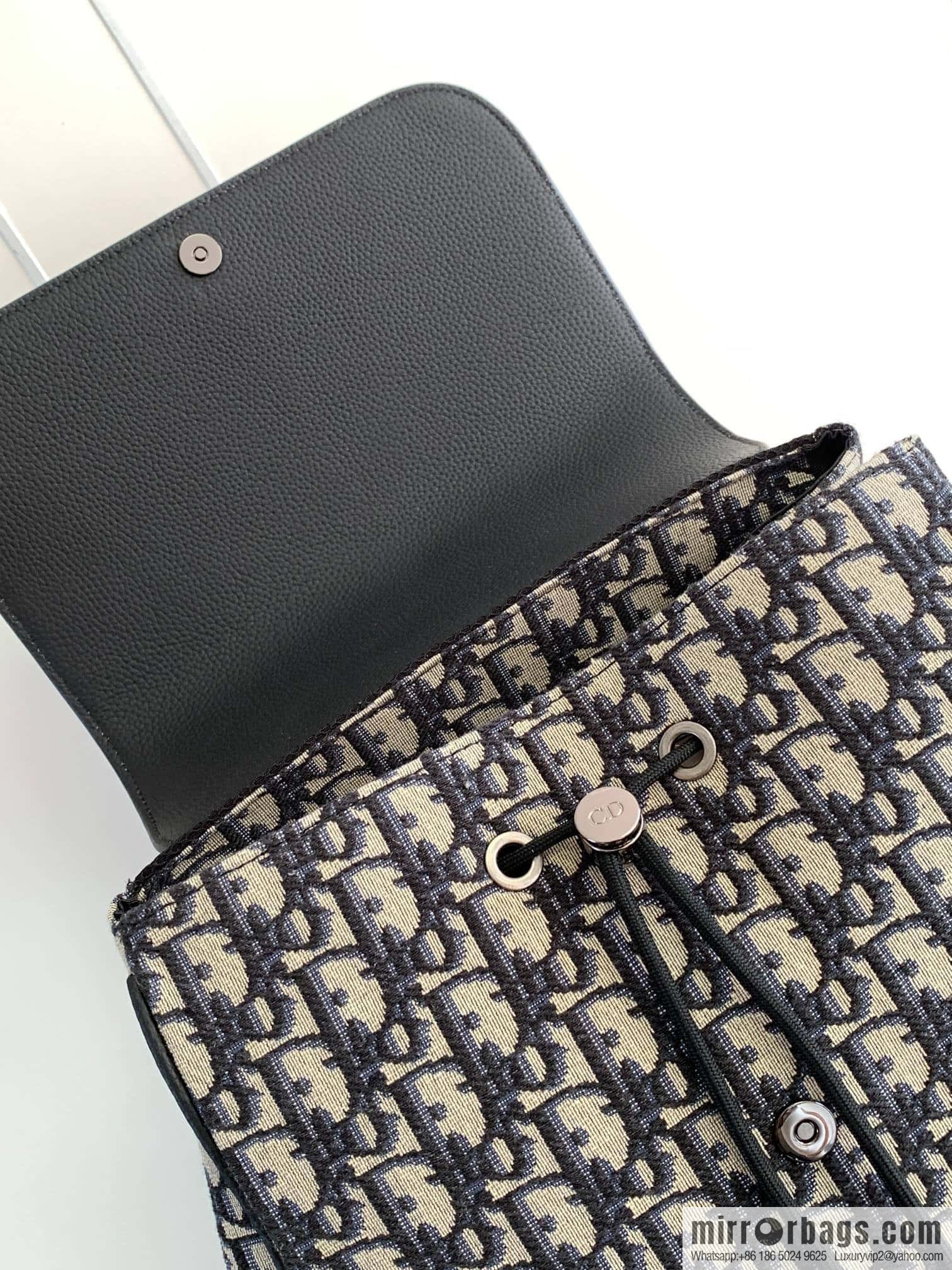 DIOR Oblique printed saddle backpack
