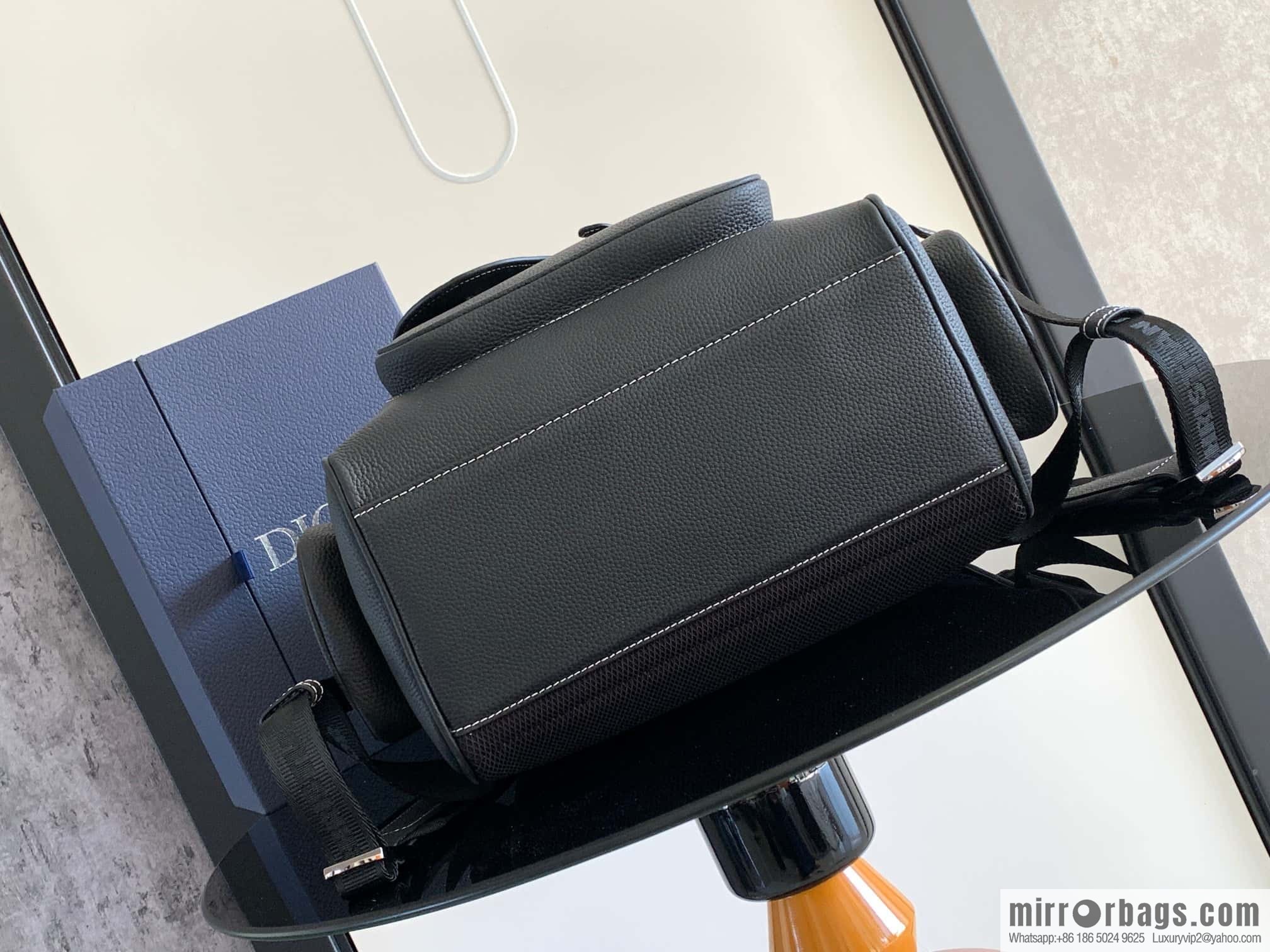 DIOR Oblique printed saddle backpack