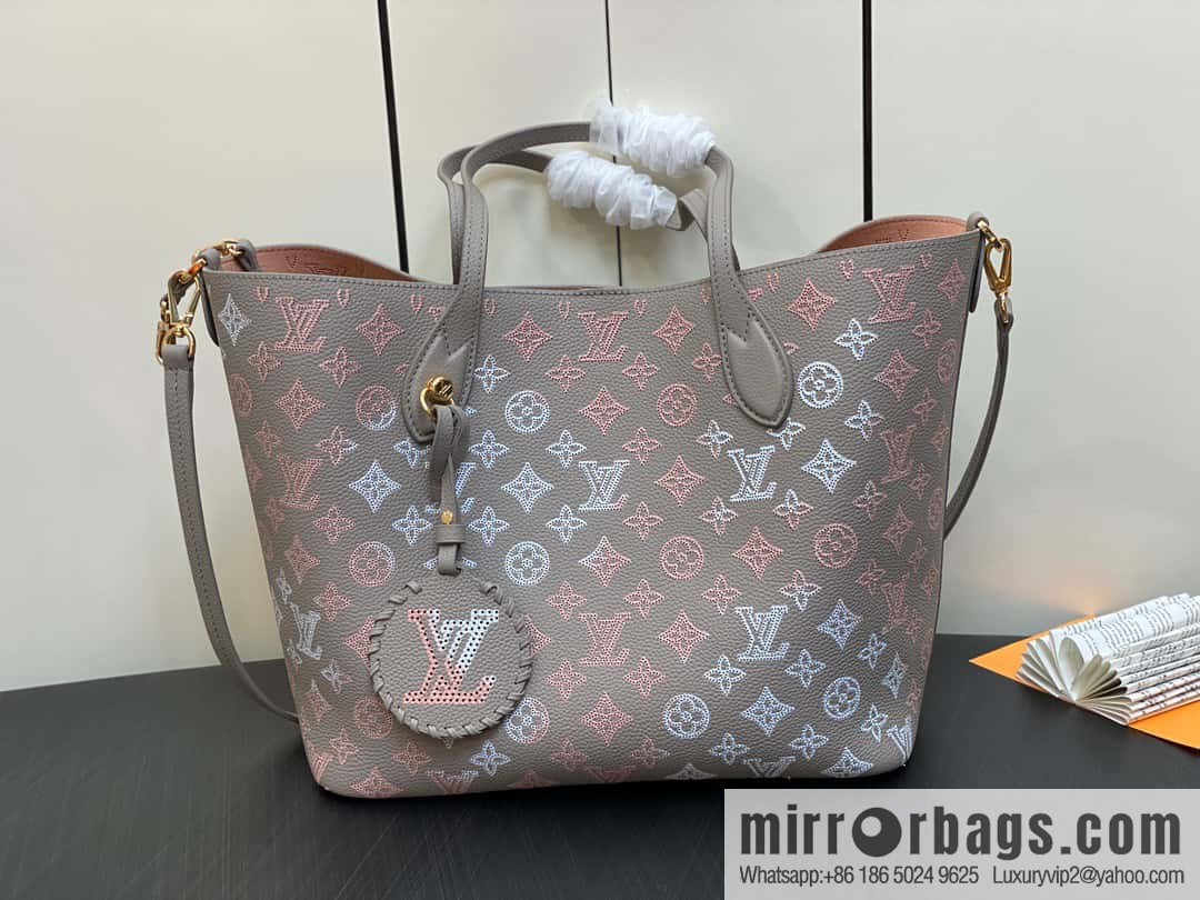 [Original order boutique] M23387 light gray, full leather shopping bag series Blossom medium tote bag gray/gradual change (cut-out)