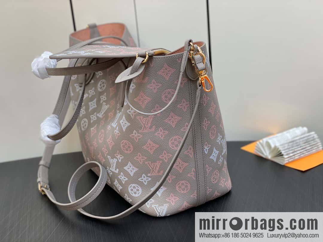 [Original order boutique] M23387 light gray, full leather shopping bag series Blossom medium tote bag gray/gradual change (cut-out)