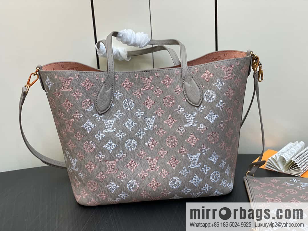 [Original order boutique] M23387 light gray, full leather shopping bag series Blossom medium tote bag gray/gradual change (cut-out)