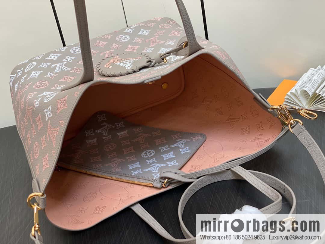 [Original order boutique] M23387 light gray, full leather shopping bag series Blossom medium tote bag gray/gradual change (cut-out)