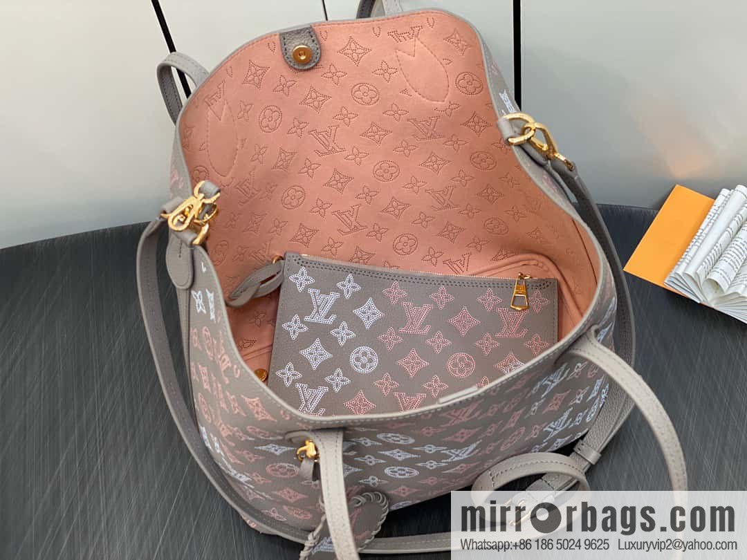 [Original order boutique] M23387 light gray, full leather shopping bag series Blossom medium tote bag gray/gradual change (cut-out)