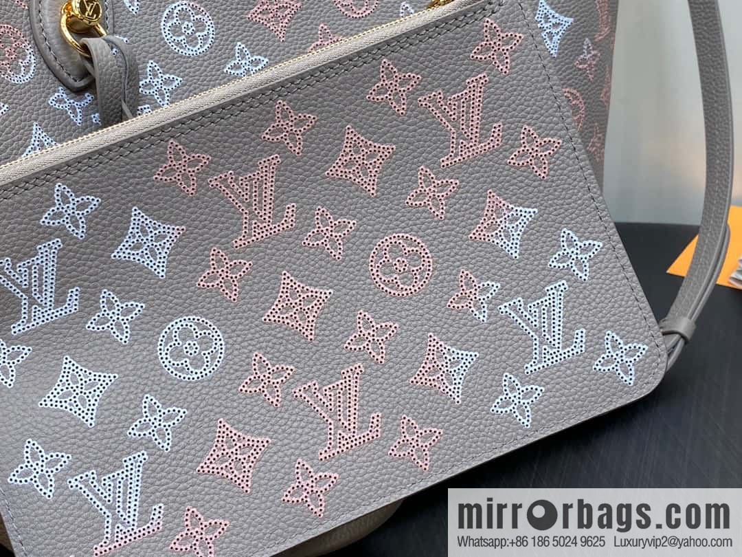 [Original order boutique] M23387 light gray, full leather shopping bag series Blossom medium tote bag gray/gradual change (cut-out)