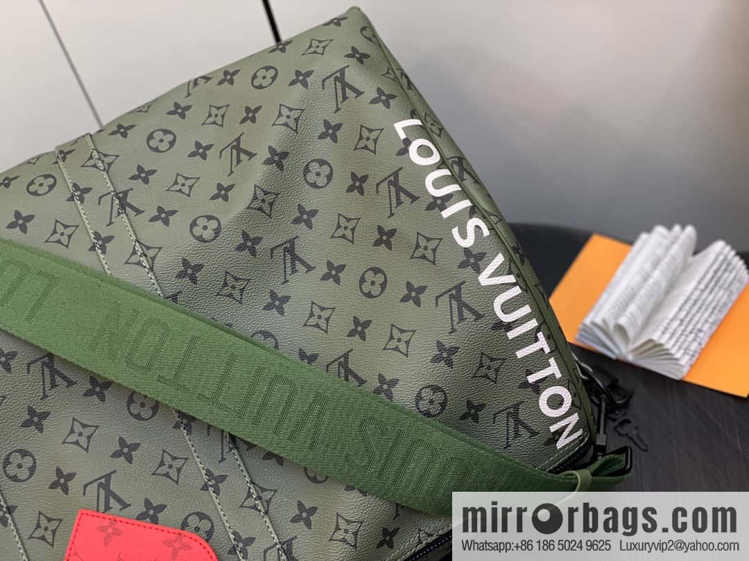 [Original order boutique] M23963 green silk screen, travel bag series, this Keepall Bandoulière 55 travel bag