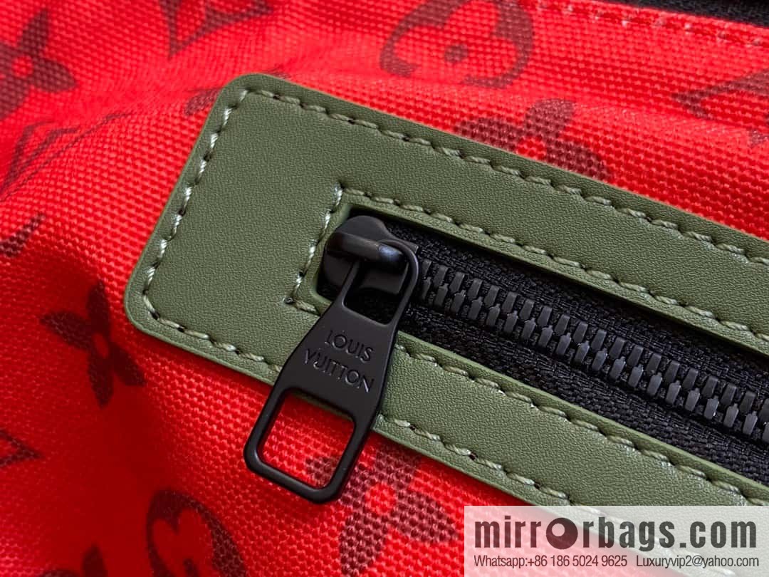 [Original order boutique] M23963 green silk screen, travel bag series, this Keepall Bandoulière 55 travel bag