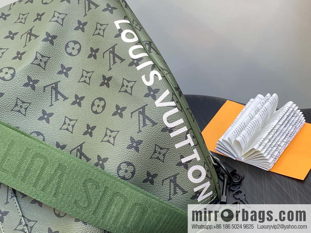 [Original order boutique] M23963 green silk screen, travel bag series, this Keepall Bandoulière 55 travel bag