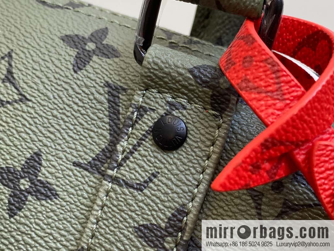 [Original order boutique] M23963 green silk screen, travel bag series, this Keepall Bandoulière 55 travel bag
