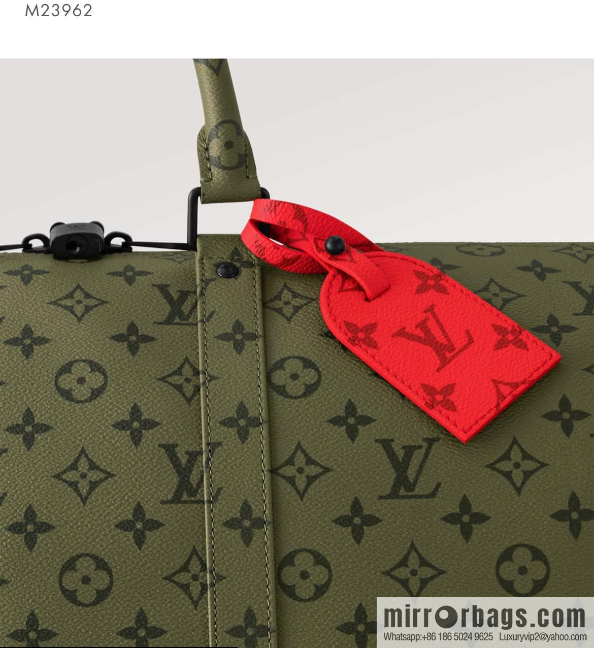 [Original single boutique] M23962 green silk screen, travel bag series Keepall Bandoulière 45 travel bag