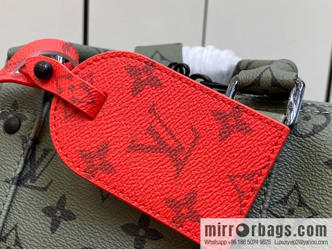 [Original single boutique] M23962 green silk screen, travel bag series Keepall Bandoulière 45 travel bag