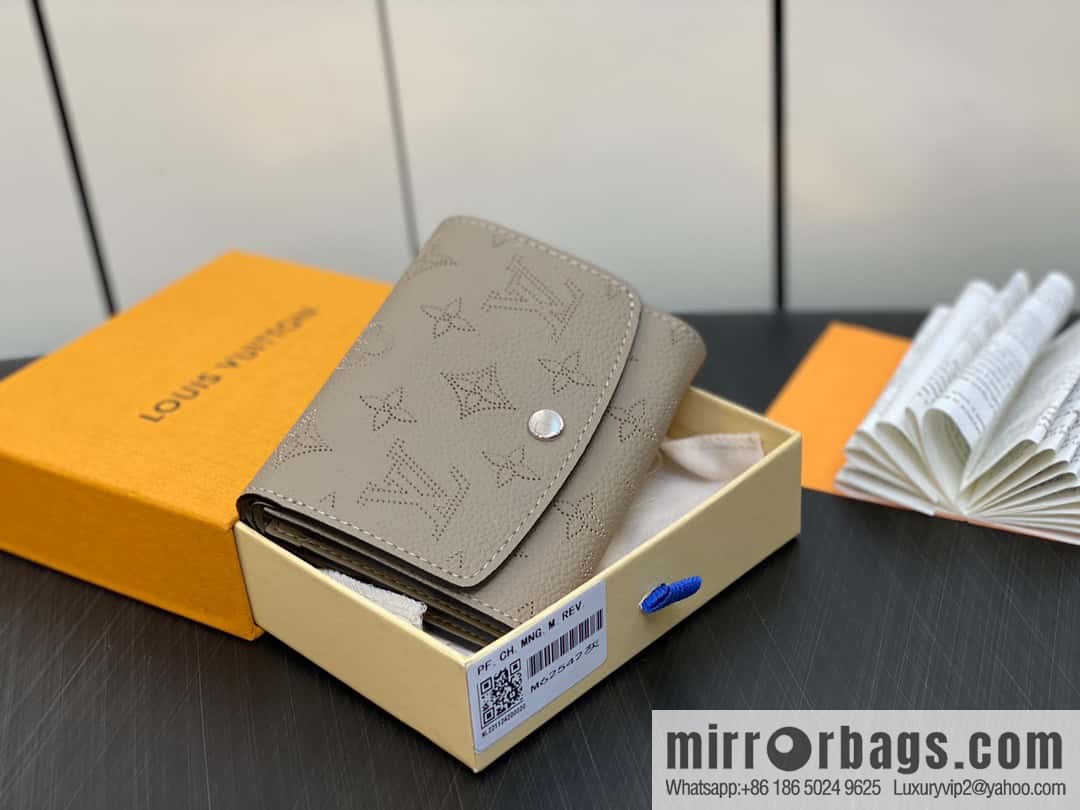 [Original single boutique] M62542 gray, full leather flip wallet series IRIS COMPACT wallet