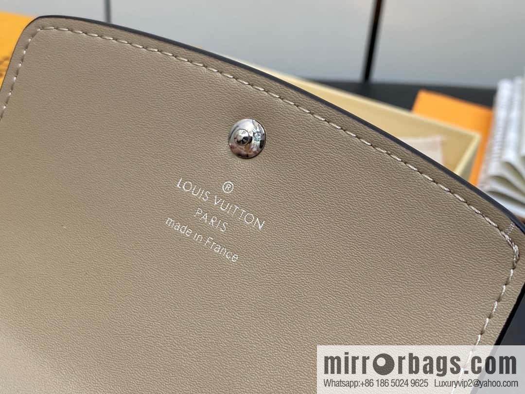 [Original single boutique] M62542 gray, full leather flip wallet series IRIS COMPACT wallet