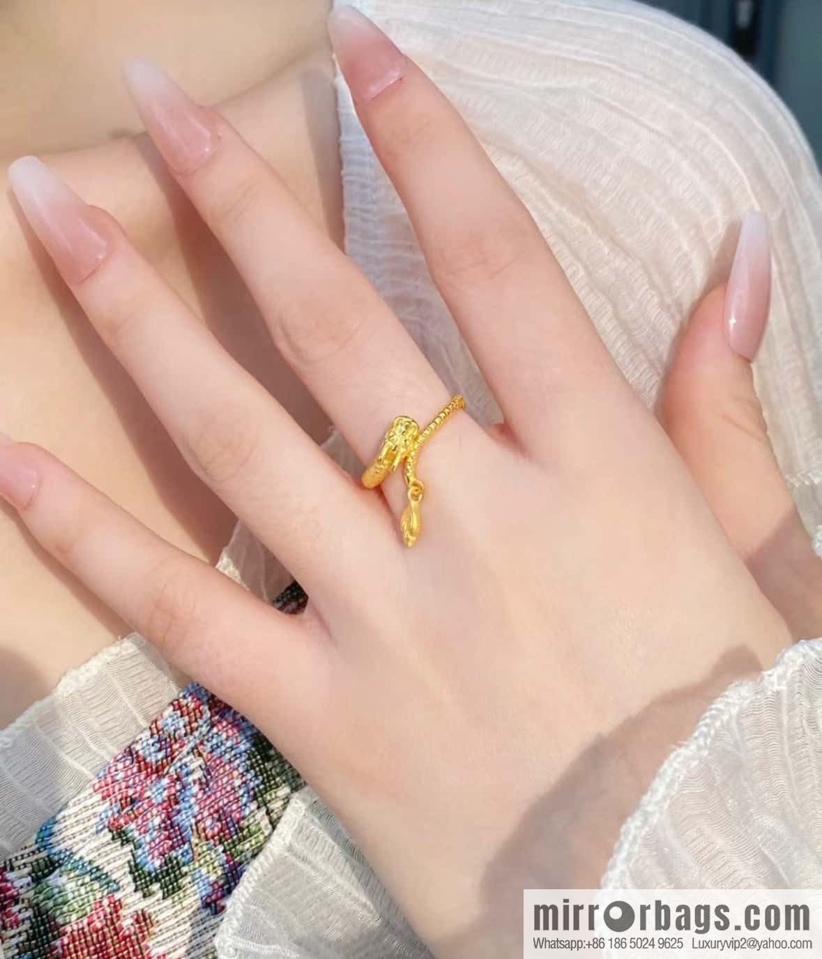 ☀️Chow Tai Fook Dragon Year series Xiaohongshu grass Internet celebrity wind Shenlong wagging tail ring ☀️