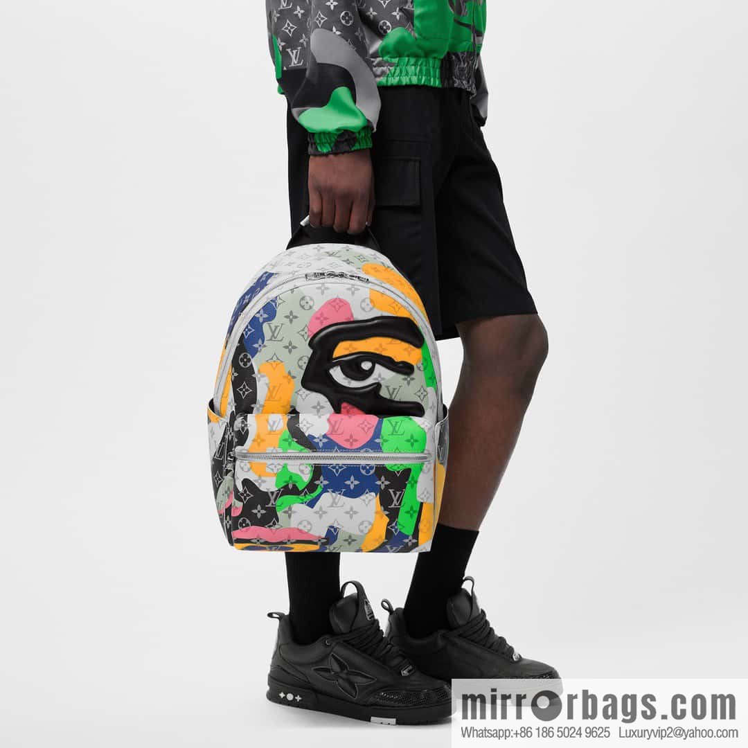 [Original single boutique] M46680 white eye backpack series DISCOVERY small backpack