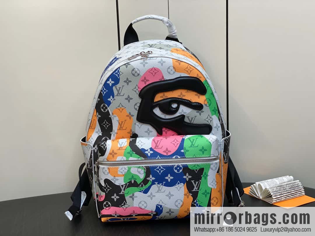 [Original single boutique] M46680 white eye backpack series DISCOVERY small backpack