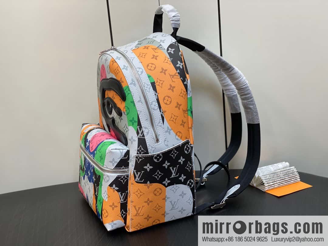 [Original single boutique] M46680 white eye backpack series DISCOVERY small backpack