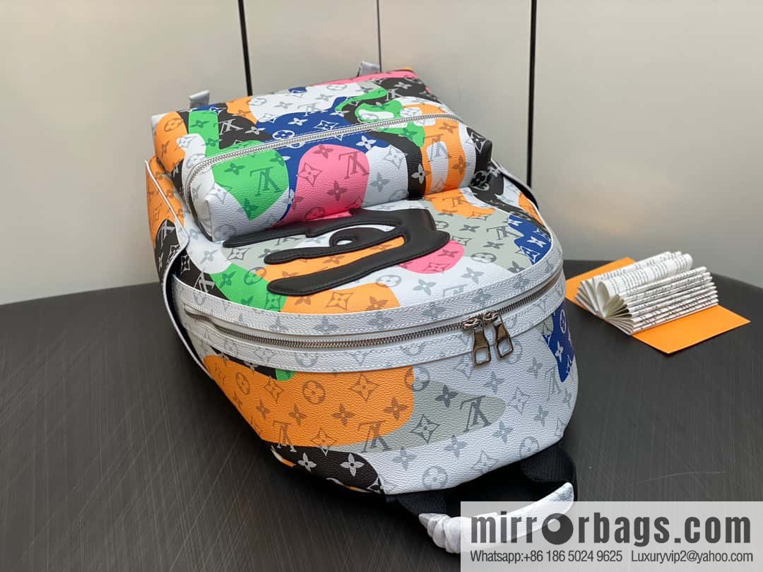 [Original single boutique] M46680 white eye backpack series DISCOVERY small backpack