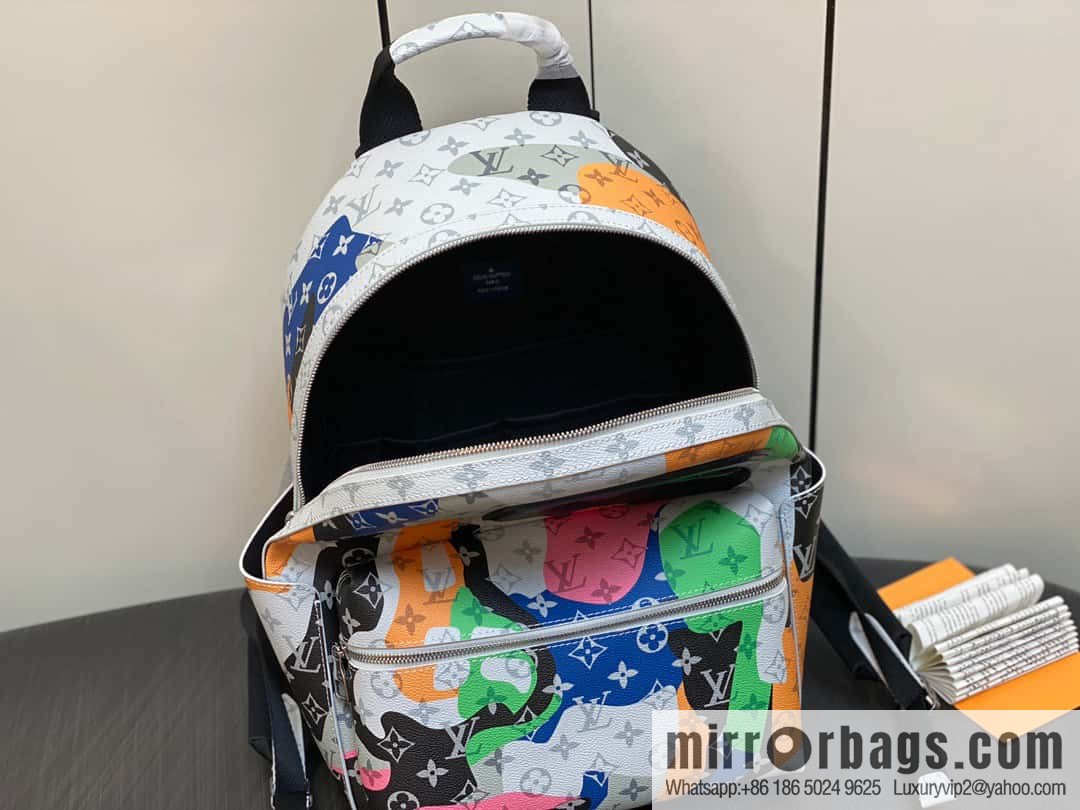 [Original single boutique] M46680 white eye backpack series DISCOVERY small backpack
