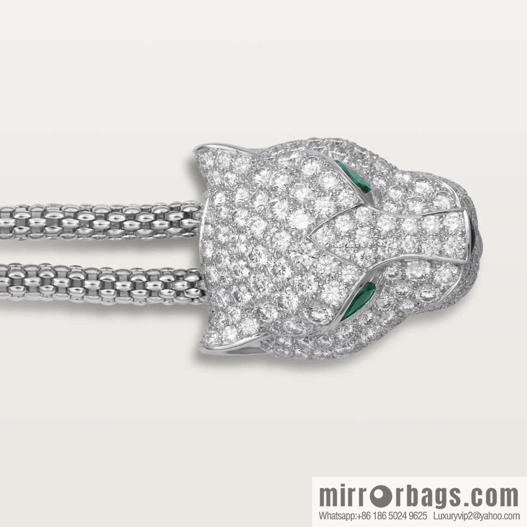 ☀️Cartier PANTHÜRE DECARTIER Jungle Series Full Diamond Leopard Necklace, Bracelet ☀️