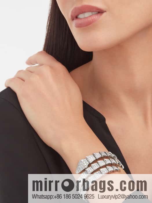 ☀BVLGARI three-layer full diamond snake bone bracelet bracelet ☀