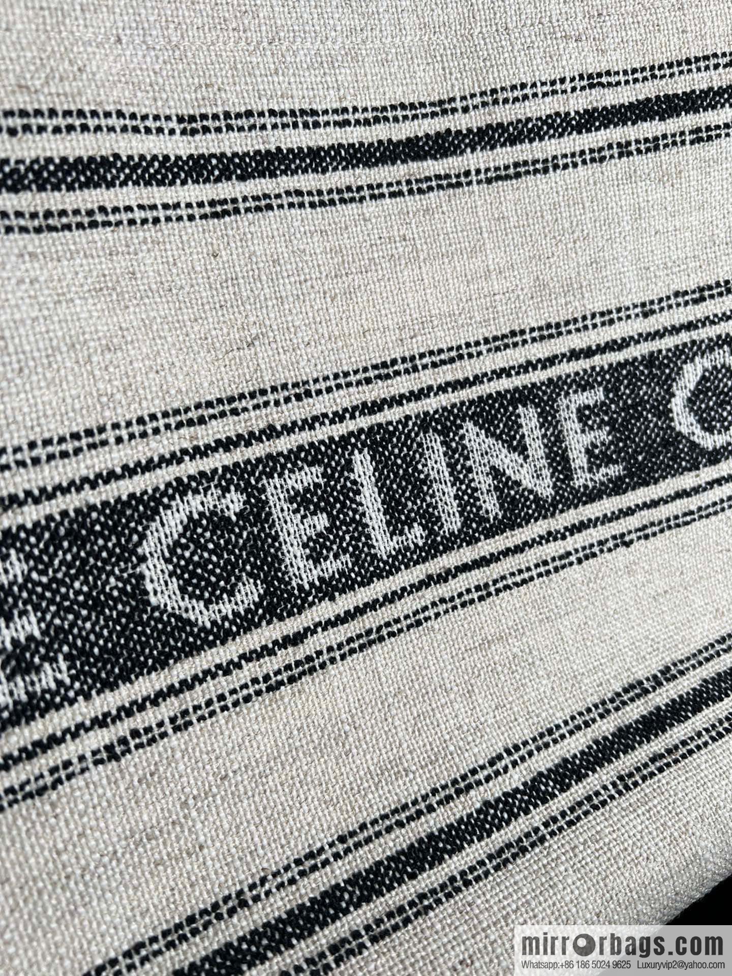 Exclusive CELINE 23s | New summer fabric cow leather (fabric) tote Cacbs 23s latest collection | CABAS THAIS Large CELINE jacquard striped fabric handbag Model: 196762