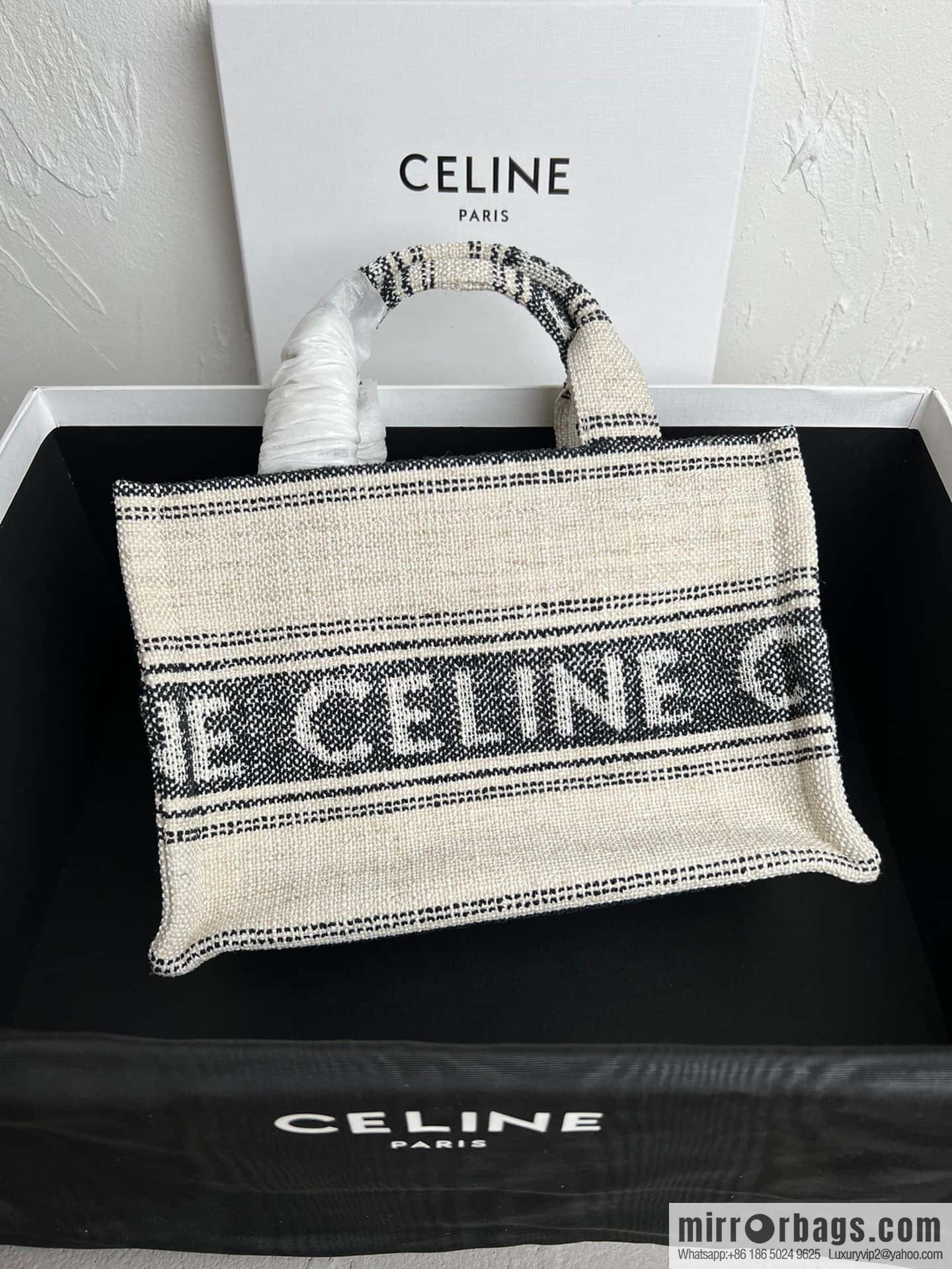 CELIN-E 23s Summer | CABAS THAIS S Arc de Triomphe printed fabric cow leather (fabric) handbag Model: 199162