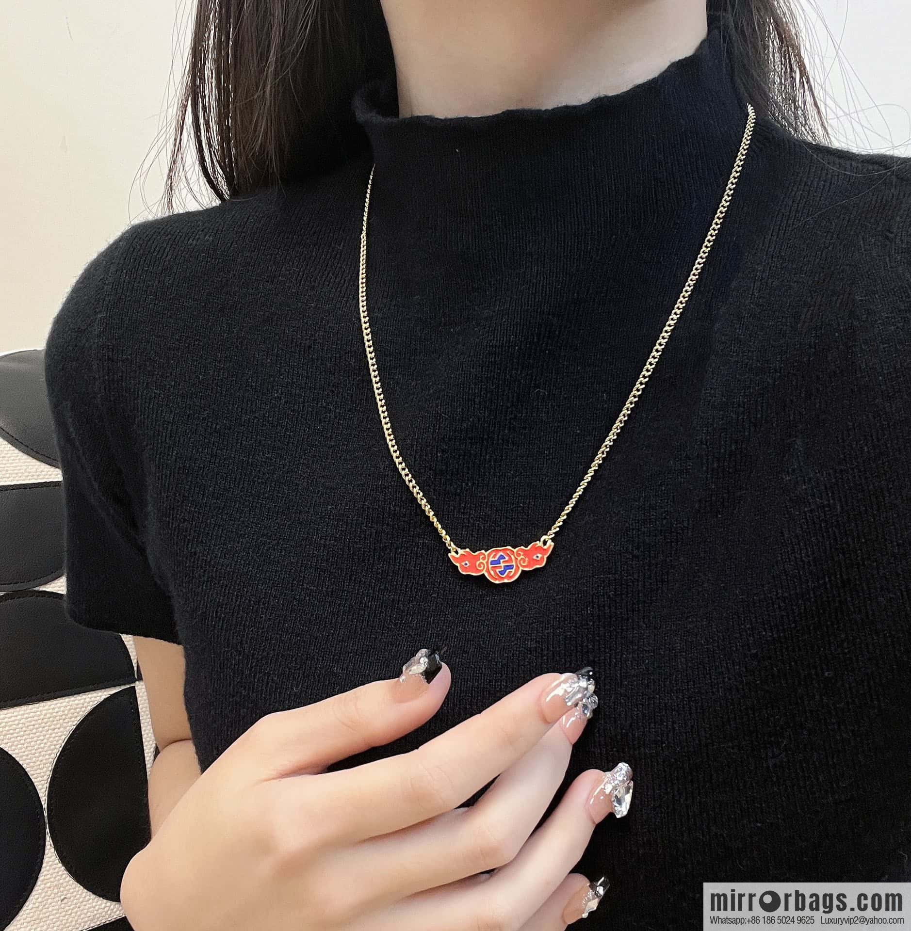 ☀Chinese New Year series interlocking double G auspicious cloud ☁️ necklace ☀