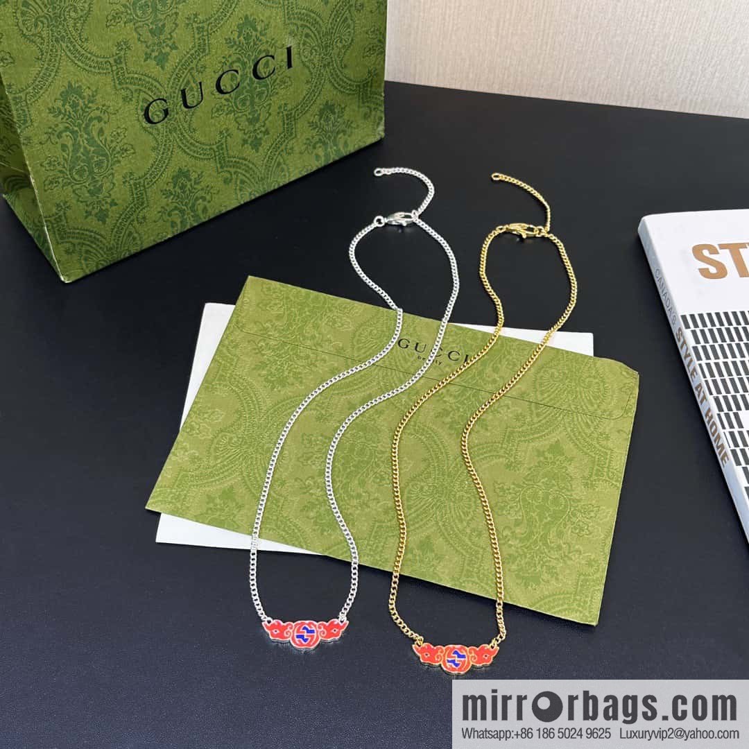☀Chinese New Year series interlocking double G auspicious cloud ☁️ necklace ☀