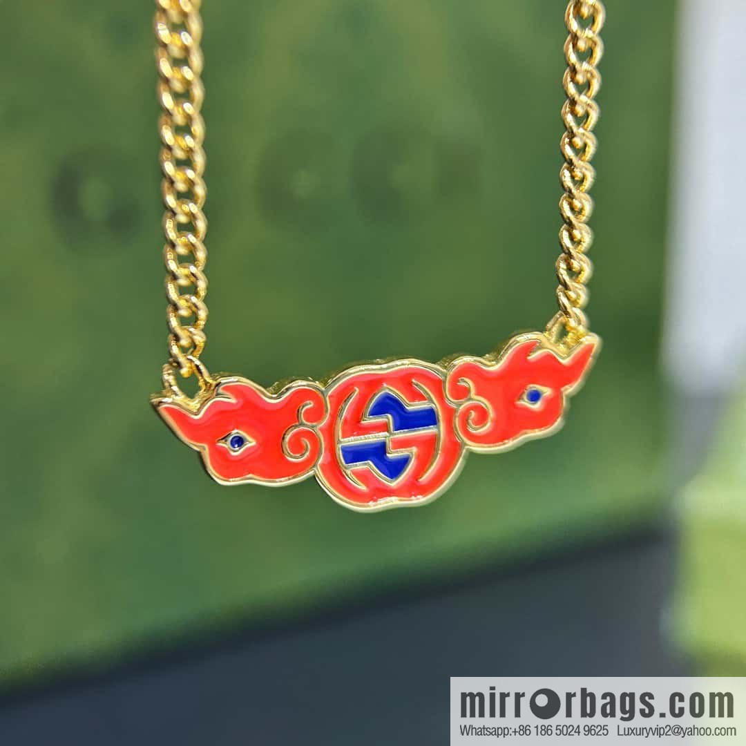 ☀Chinese New Year series interlocking double G auspicious cloud ☁️ necklace ☀