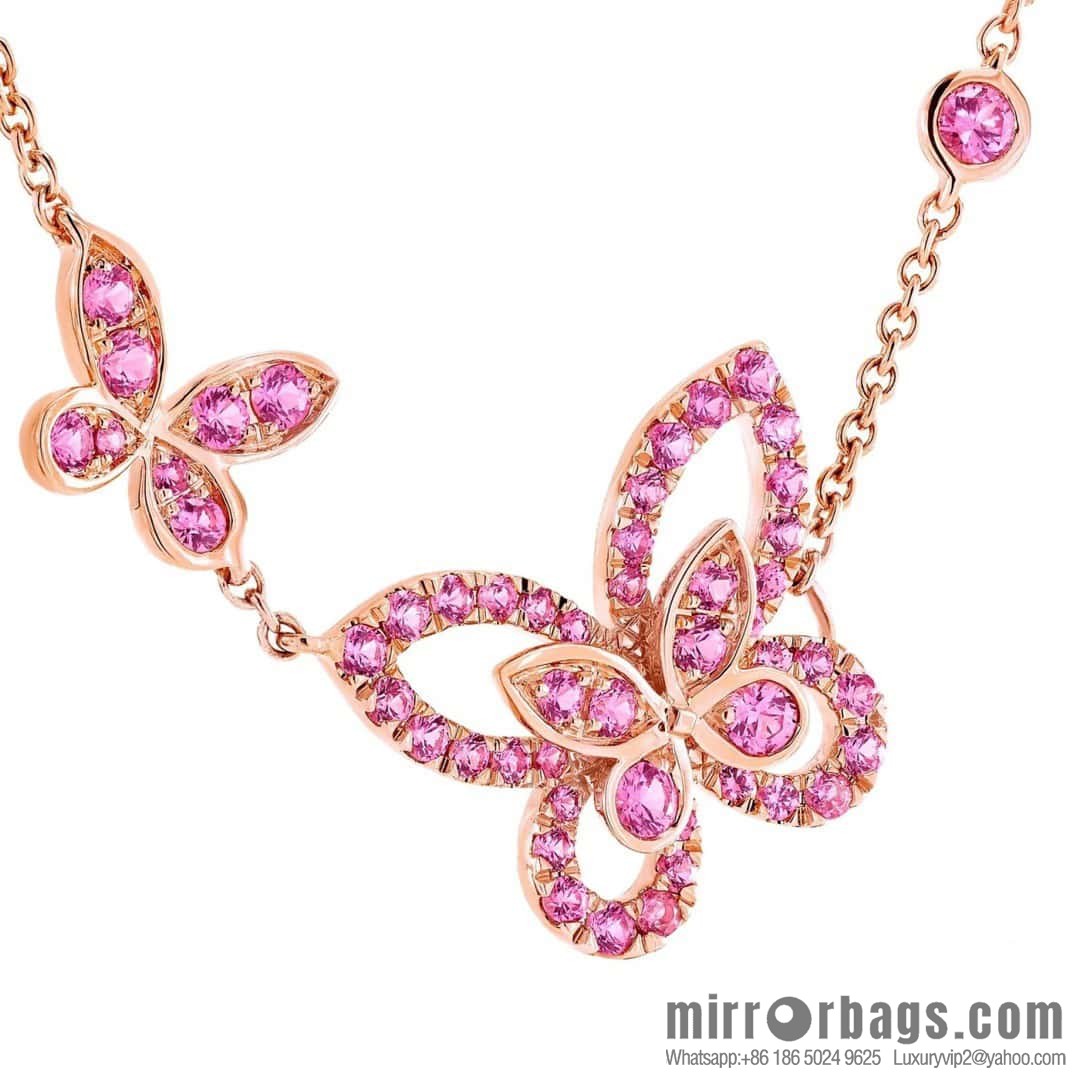 GRAFF Pink Diamond Butterfly 🦋 Necklace