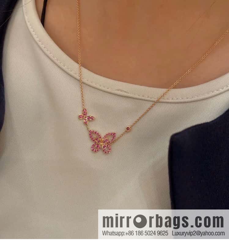 GRAFF Pink Diamond Butterfly 🦋 Necklace