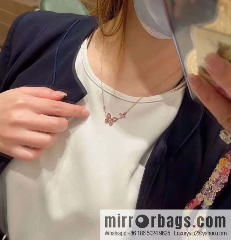 GRAFF Pink Diamond Butterfly 🦋 Necklace
