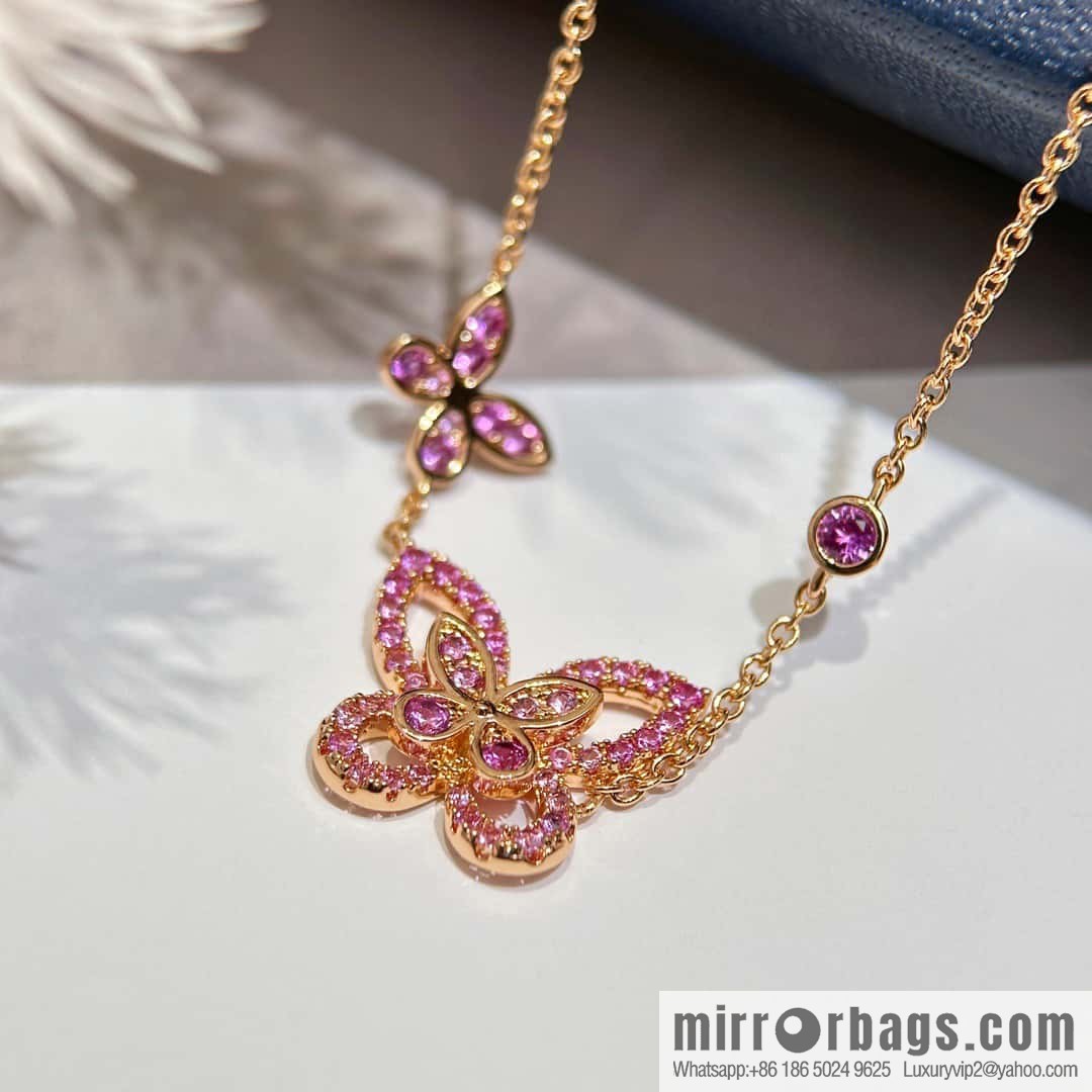 GRAFF Pink Diamond Butterfly 🦋 Necklace