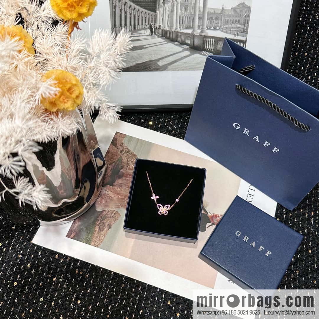 GRAFF Pink Diamond Butterfly 🦋 Necklace