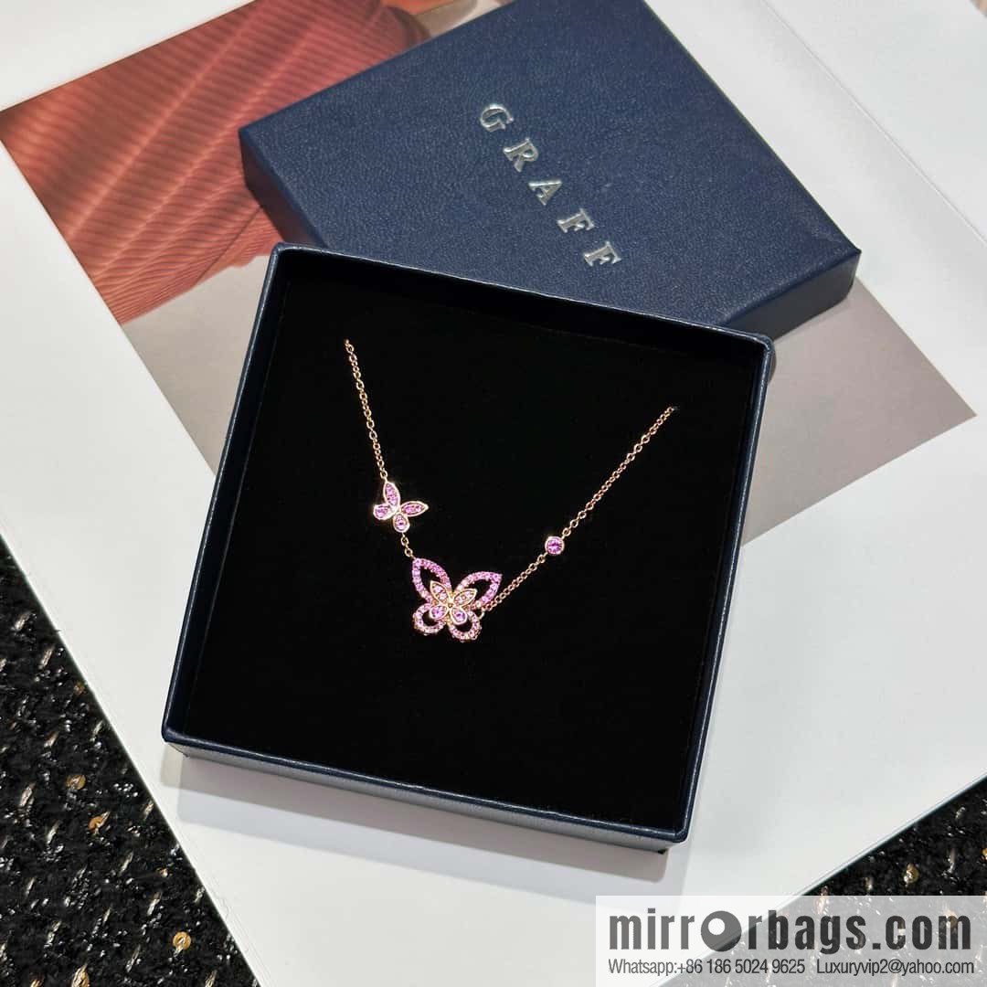 GRAFF Pink Diamond Butterfly 🦋 Necklace