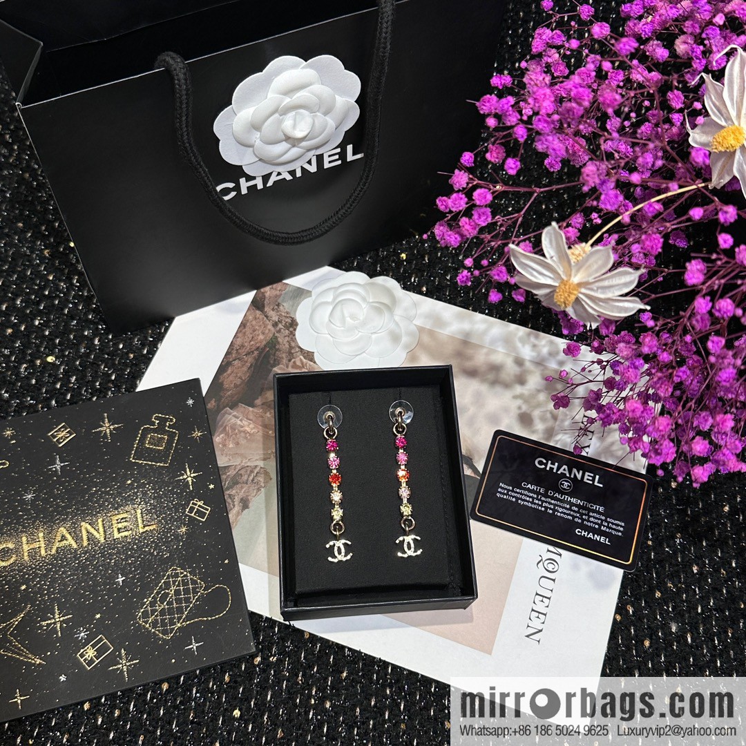 ☀️New ☑️ Chanel double C diamond stud earrings ☀️