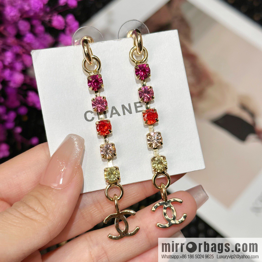 ☀️New ☑️ Chanel double C diamond stud earrings ☀️
